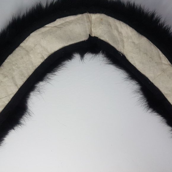 Vintage Black Mink Collar, Black Mink Fur Scarf, Black Real Fur Collar - Picture 4 of 10